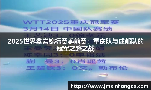 2025世界攀岩锦标赛季前赛：重庆队与成都队的冠军之路之战